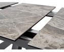 Стол ROVIGO 170 ITALIAN DARK GREY Серый мрамор глянцевый, керамика/ GREY1 каркас 