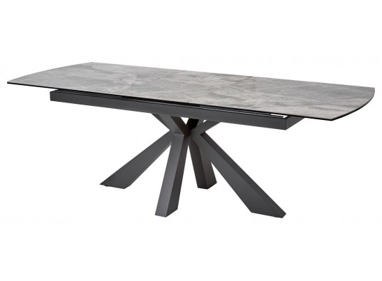 Стол ROVIGO 170 ITALIAN DARK GREY Серый мрамор глянцевый, керамика/ GREY1 каркас 