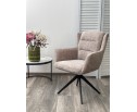 Стул GARLAND 360 град. поворот. HAGA-30 Бежевый, ткань/ GINO-101 Бежевый, ткань/ Черный, ®DISAUR