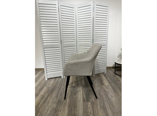 Стул BRANDY WZ2042-19 галечный серый фактурный велюр/ черный каркас 