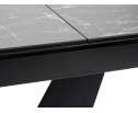 Стол ACUTO2 170 NERO KL-116 Черный мрамор матовый, итальянская керамика/ черный каркас 