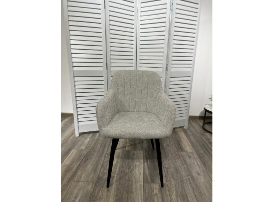 Стул BRANDY WZ2042-19 галечный серый фактурный велюр/ черный каркас 