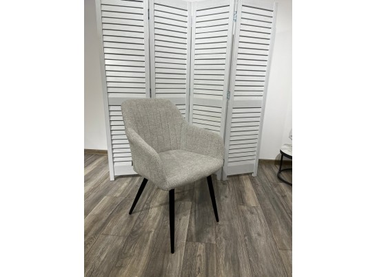 Стул BRANDY WZ2042-19 галечный серый фактурный велюр/ черный каркас 