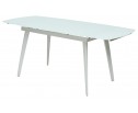Стол ELIOT 120 FROSTED SUPER WHITE белое матовое стекло/ белый каркас 