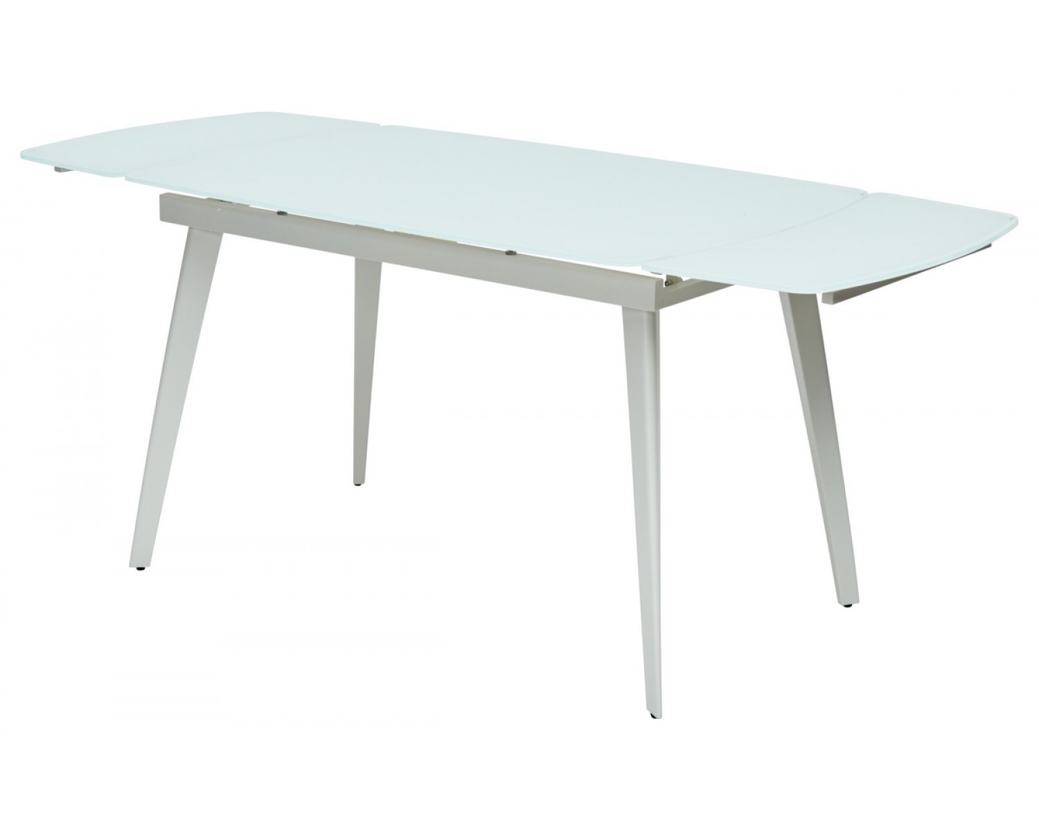 Стол ELIOT 120 FROSTED SUPER WHITE белое матовое стекло/ белый каркас