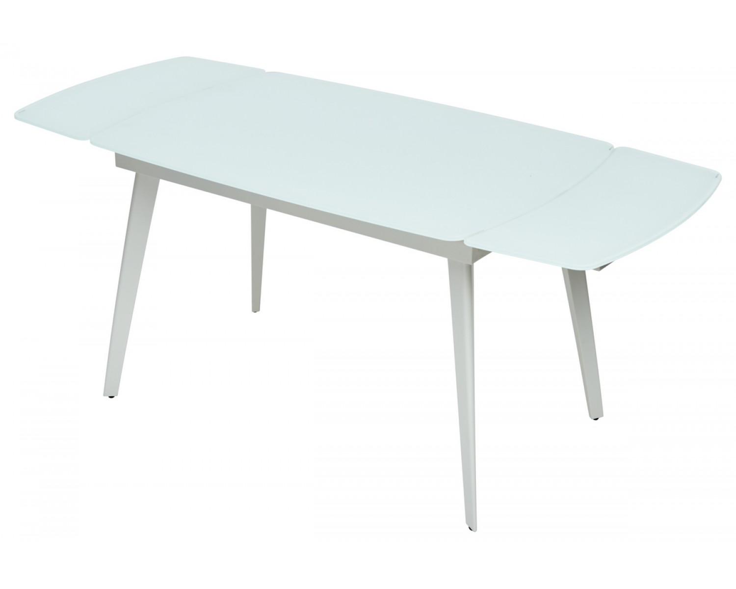 Стол ELIOT 120 FROSTED SUPER WHITE белое матовое стекло/ белый каркас