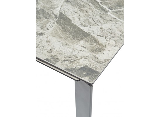 Стол CORNER 120 ITALIAN DARK GREY Серый мрамор глянцевый, керамика/ GREY1 