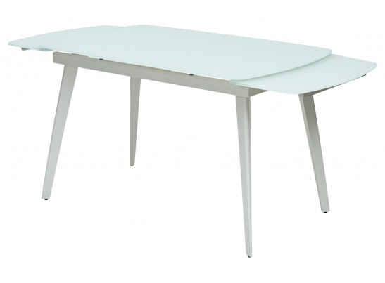 Стол ELIOT 120 FROSTED SUPER WHITE белое матовое стекло/ белый каркас 
