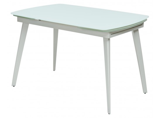 Стол ELIOT 120 FROSTED SUPER WHITE белое матовое стекло/ белый каркас 