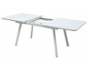 Стол ARUBA 140 GREY-WHITE/ WHITE глазурованное стекло 