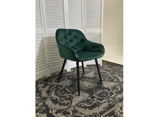 Стул BREEZE BLUVEL-78 GREEN, велюр / черный каркас, велюр 