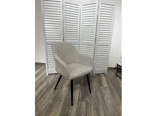 Стул BRANDY WZ2042-19 галечный серый фактурный велюр/ черный каркас 