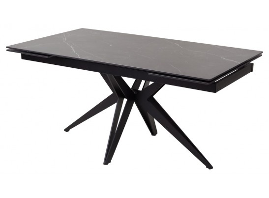Стол FORIO 160 MATT BLACK MARBLE SOLID CERAMIC / BLACK, ®DISAUR
