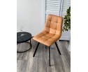 Стул CHILLI-Q SQUARE Oracul 542 Темно-желтый, экокожа PU / черный каркас, 