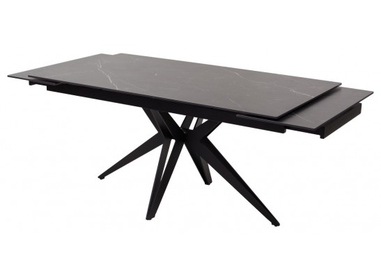 Стол FORIO 160 MATT BLACK MARBLE SOLID CERAMIC / BLACK, ®DISAUR