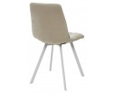 Стул CHILLI SQUARE UF860-01B бежевый, ткань/ белый каркас 