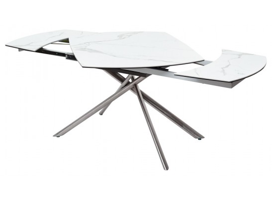 Стол BUSHES 120 WHITE/Stainless steel 