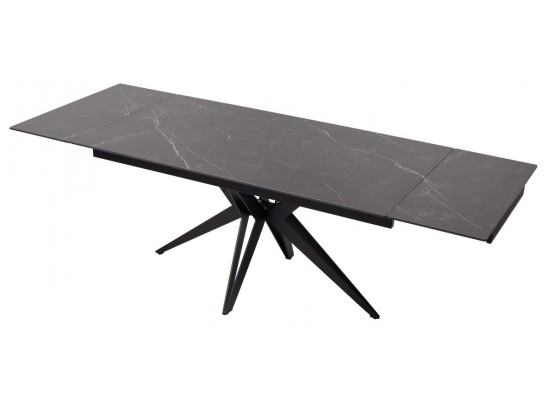Стол FORIO 160 MATT BLACK MARBLE SOLID CERAMIC / BLACK, ®DISAUR
