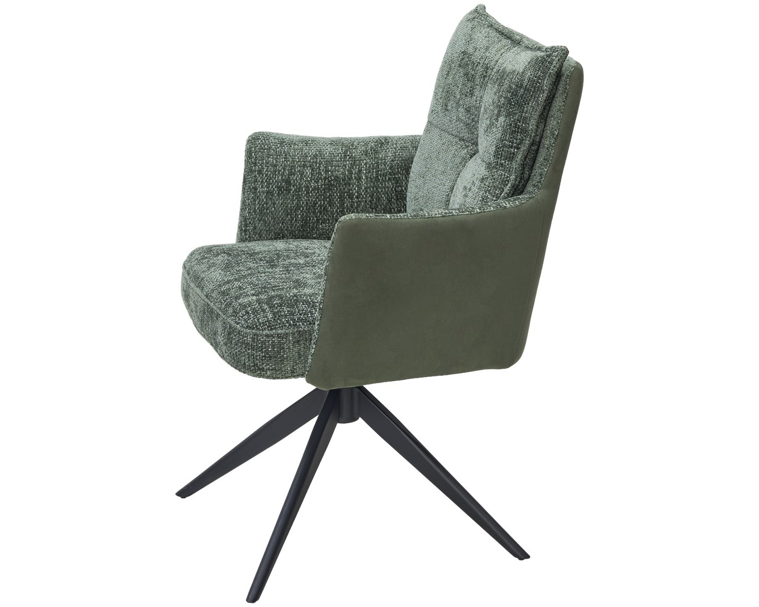 Стул JOSEF 360 град. поворот. HAGA-74 Зеленый, ткань / HJ002-18 Зеленый, PU / черный каркас, ®DISAUR