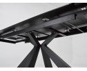Стол ALEZIO 160 BIANCO TL-45 Белый мрамор матовый, испанская керамика/ черный каркас, ®DISAUR