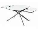 Стол BUSHES 120 WHITE/Stainless steel 