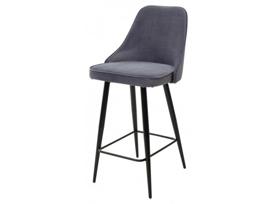 Барный стул NEPAL-BAR ЛАТТЕ #25, велюр/ черный каркас (H=78cm) 