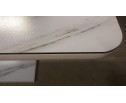 Стол ALTA 140 GREY-WHITE MARBLE/ WHITE глазурованное стекло 