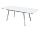 Стол ARUBA 140 WHITE/cупер белое глянцевое стекло 