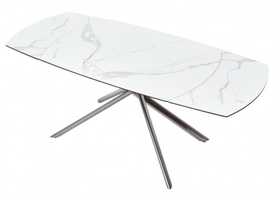 Стол BUSHES 120 WHITE/Stainless steel 