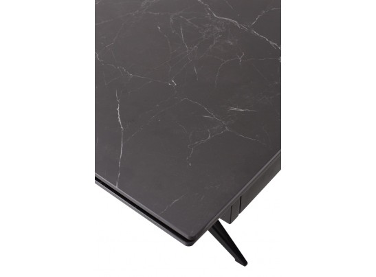 Стол FORIO 160 MATT BLACK MARBLE SOLID CERAMIC / BLACK, ®DISAUR