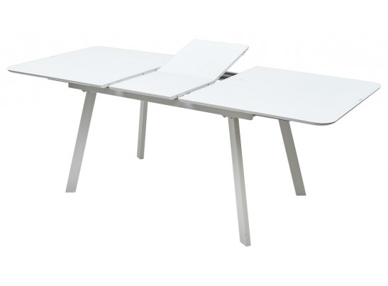 Стол ARUBA 140 WHITE/cупер белое глянцевое стекло 