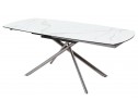 Стол BUSHES 120 WHITE/Stainless steel 