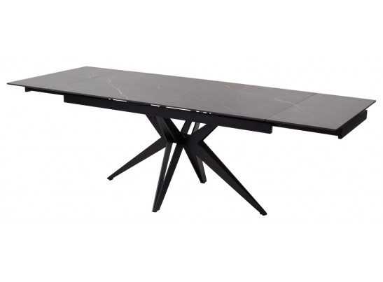 Стол FORIO 160 MATT BLACK MARBLE SOLID CERAMIC / BLACK, ®DISAUR