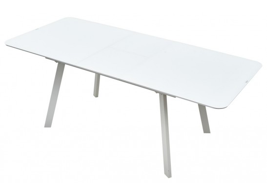 Стол ARUBA 140 WHITE/cупер белое глянцевое стекло 