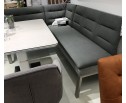 Скамья угловая MALIAN GREY 211х171,5 см, экокожа + ткань 