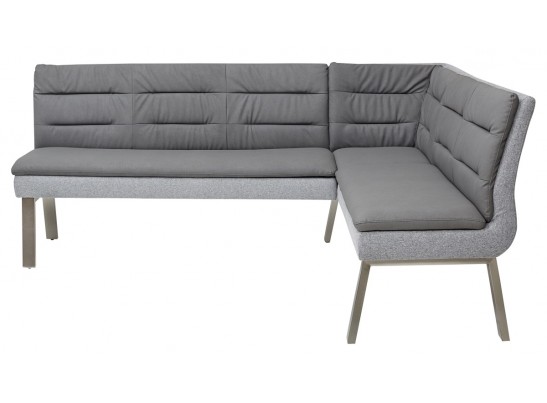 Скамья угловая MALIAN GREY 211х171,5 см, экокожа + ткань 