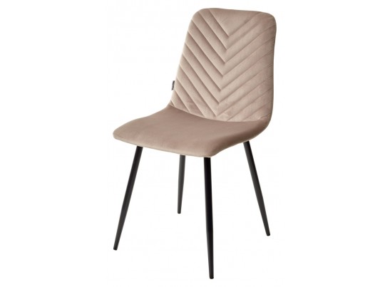 Стул DUKE BLUVEL-40 BEIGE, велюр / черный каркас 
