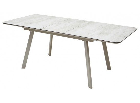 Стол ARUBA 160 BEIGE/ CAPPUCINO глазурованное стекло 