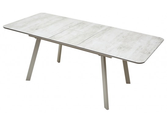 Стол ARUBA 160 BEIGE/ CAPPUCINO глазурованное стекло 