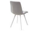 Стул CHILLI SQUARE UF860-02B серо-голубой, ткань/ белый каркас 