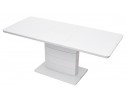 Стол ALTA 140 WHITE / супер белое глянцевое стекло 