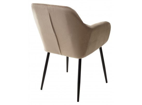 Стул ALABAMA BLUVEL-40 BEIGE, велюр / черный каркас 