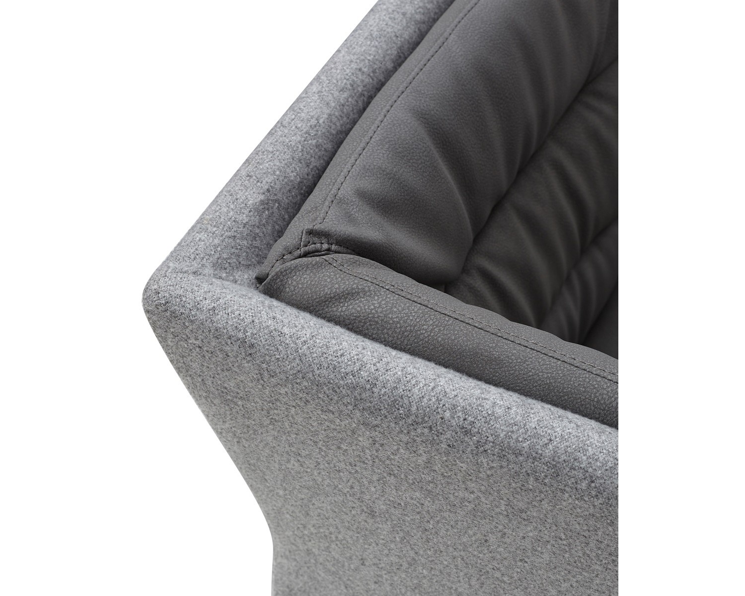 Скамья угловая MALIAN GREY 211х171,5 см, экокожа + ткань