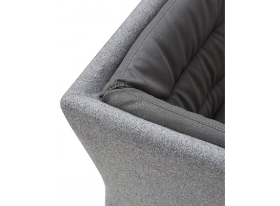 Скамья угловая MALIAN GREY 211х171,5 см, экокожа + ткань 