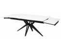 Стол FORIO 160 MATT WHITE MARBLE SOLID CERAMIC / BLACK, ®DISAUR