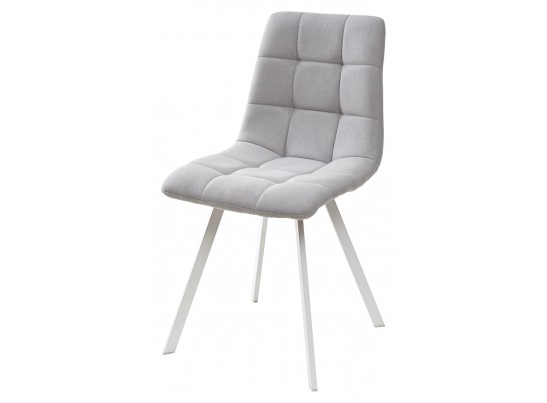Стул CHILLI SQUARE UF860-02B серо-голубой, ткань/ белый каркас 