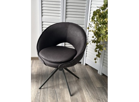 Стул ANABEL 360 град. поворот Черный Maison 99# / OTE COBBLE 457 / серый каркас, ®DISAUR