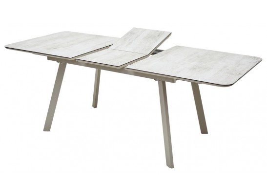 Стол ARUBA 160 BEIGE/ CAPPUCINO глазурованное стекло 
