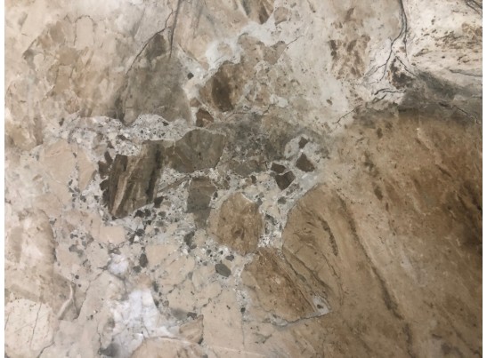 Стол CORNER 120 GLOSS ATHENS BROWN SINTERED STONE / BLACK 