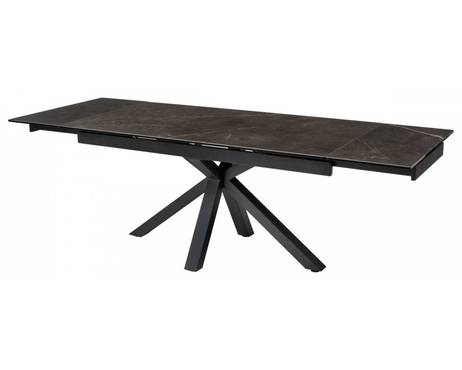 Стол ALTO 160 KL-135 Темно-серый мрамор матовый, итальянская керамика/ BLACK